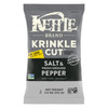 Kettle Brand - Krinkle Chips Salt & Fresh Pepper - Case Of 12-7.5 Oz