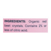 Flora - Red Beet Crystals - 1 Each-7 Oz