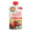 Earths Best Baby Food - Organic - Fruit And Grain Puree - Pouch - Age 6 Months Plus - Stage 2 - Banana Raspberry Brown Rice - 4.2 Oz - Case Of 12