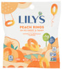 Lilys Sweets Gummy Peach Rings - Case of 12 - 1.800 OZ