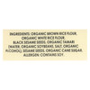 Edward And Sons Brown Rice Snaps - Black Sesame - Case Of 12 - 3.5 Oz.