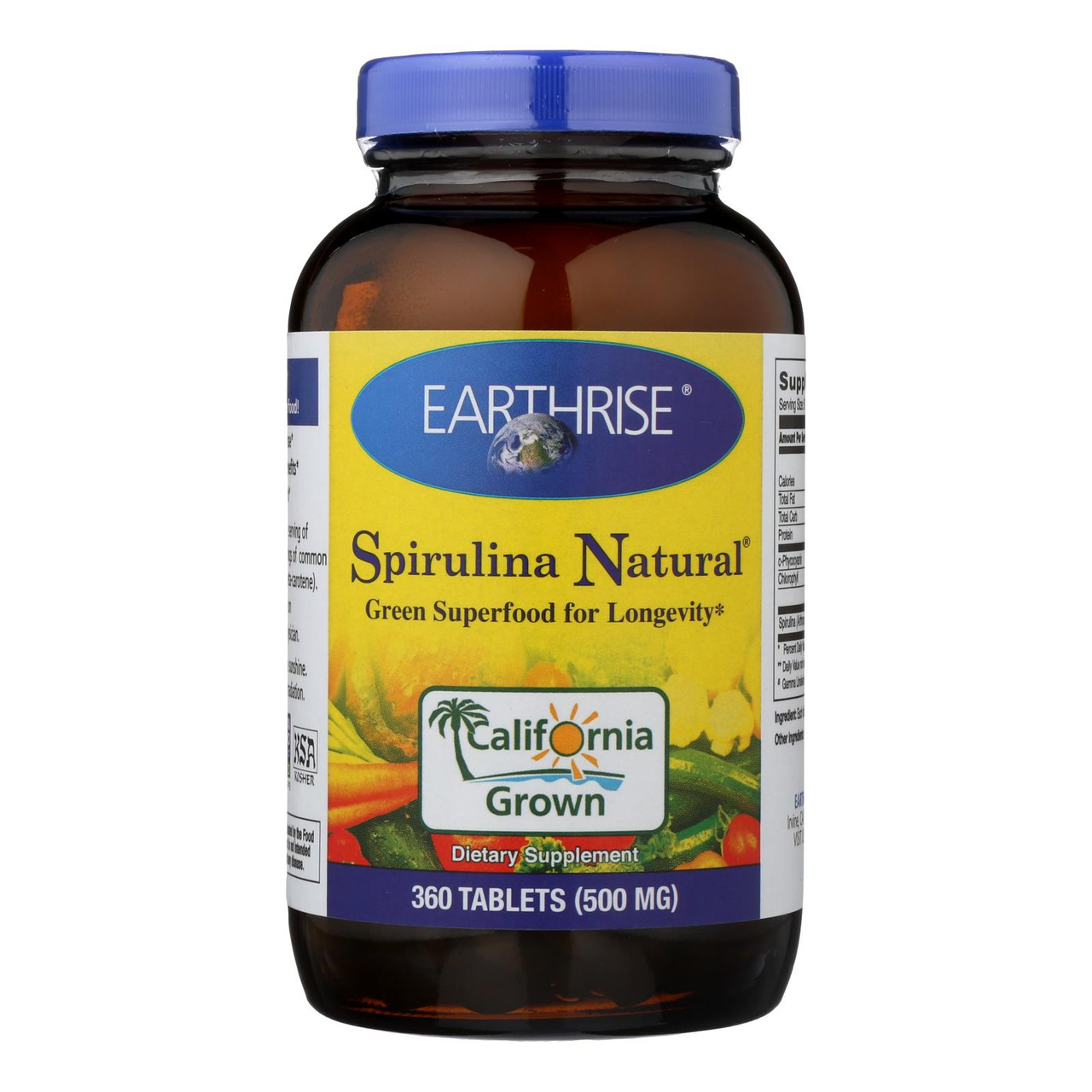 Spiruline Bio Éco Organique Usda 500 MG 600 Comprimés