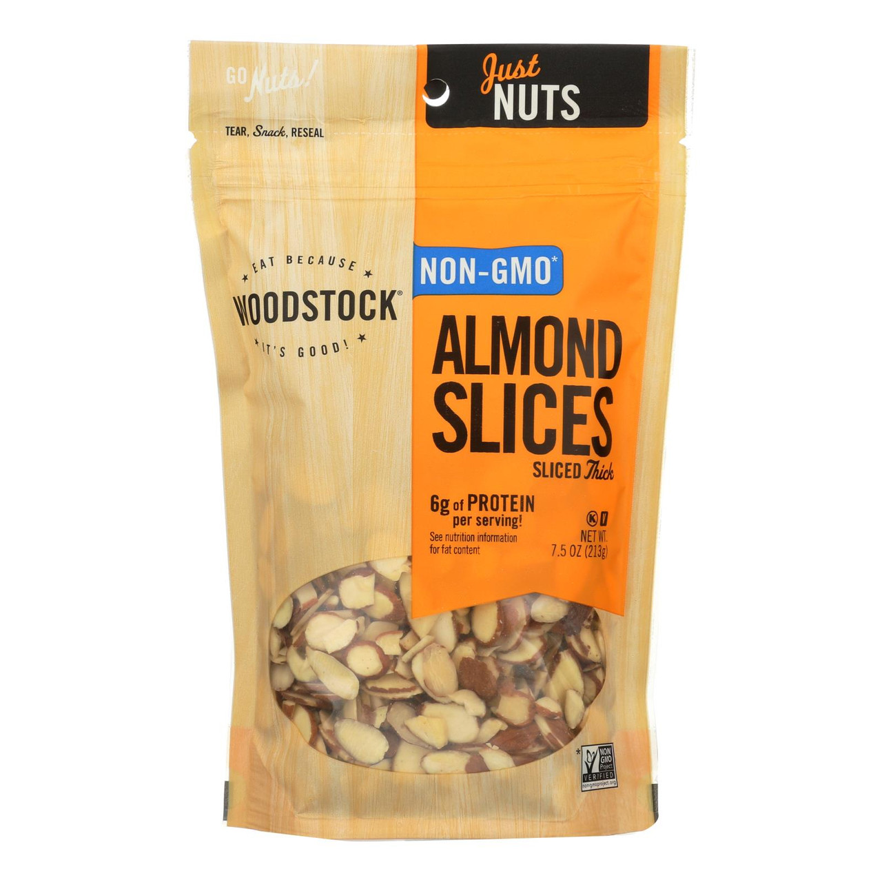 Woodstock Non-Gmo Tamari Almonds - Case Of 8 - 7.5 Oz., 8 Pack/7.5...