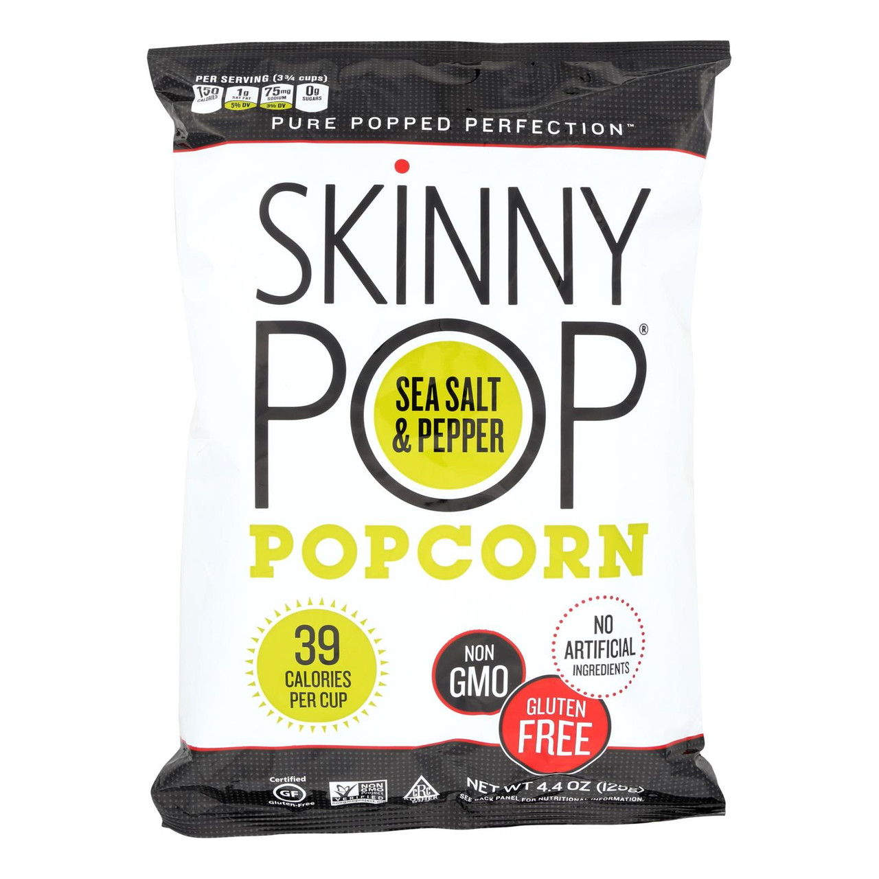 Skinnypop Popcorn Skinny Pop Sea Salt And Black Pepper Case Of 12