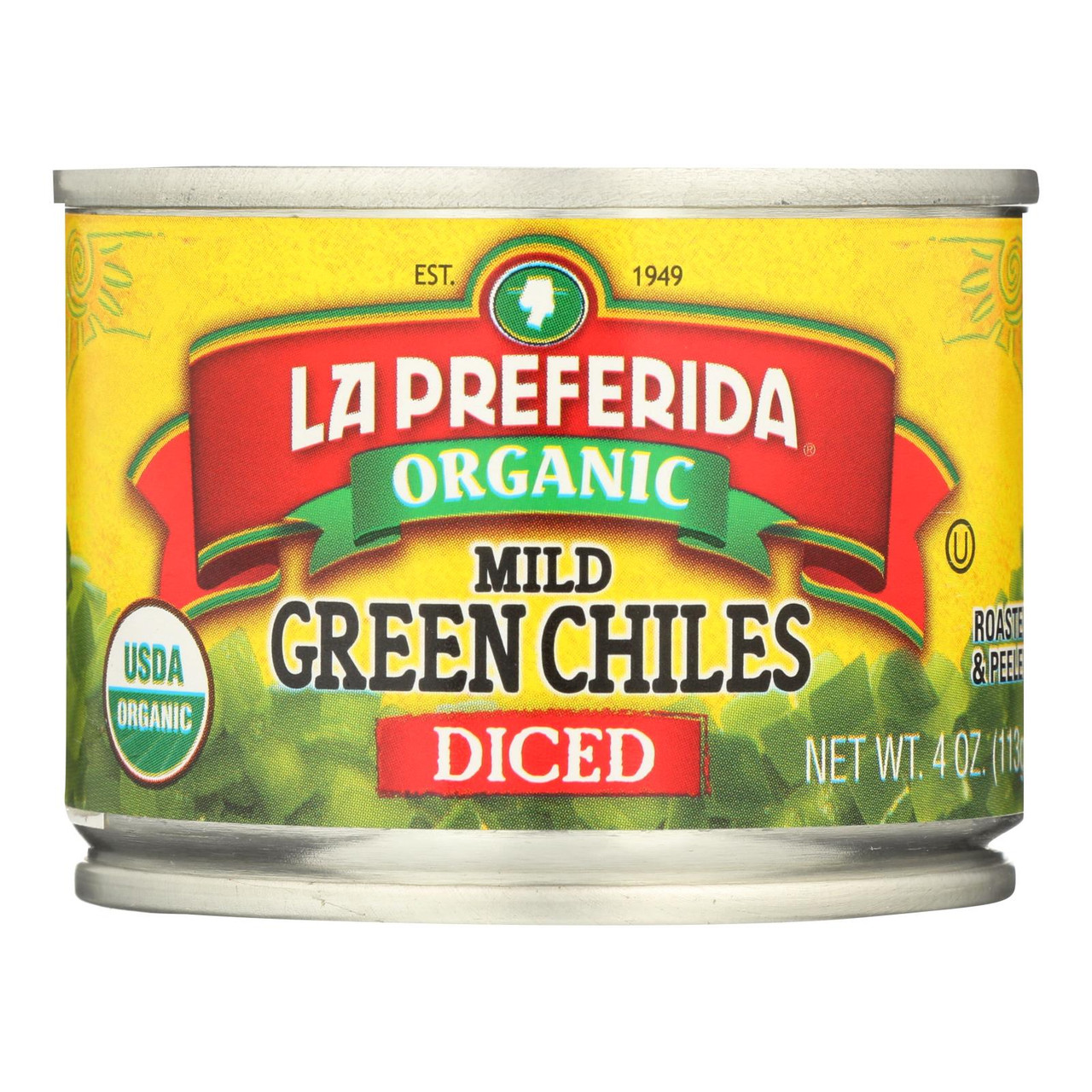 La Preferida Green Chiles Diced Case Of 24 4 Oz.