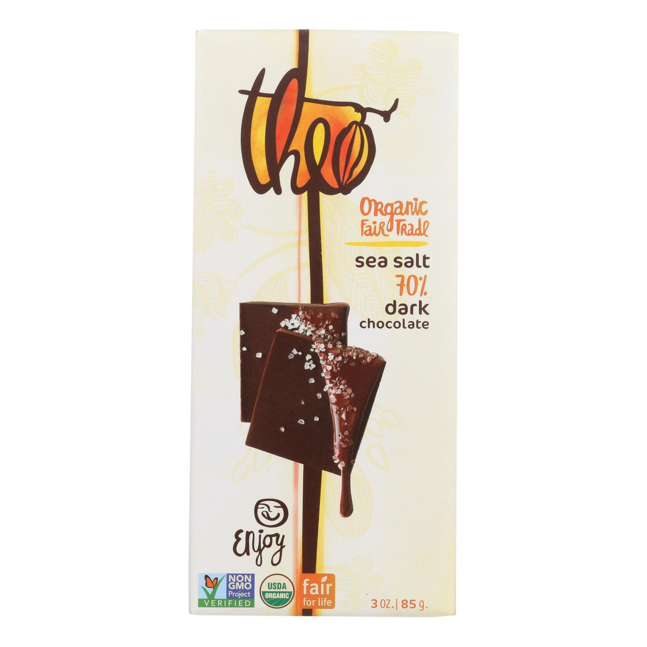 Theo Chocolate Organic Chocolate Bar Classic Dark Chocolate 70