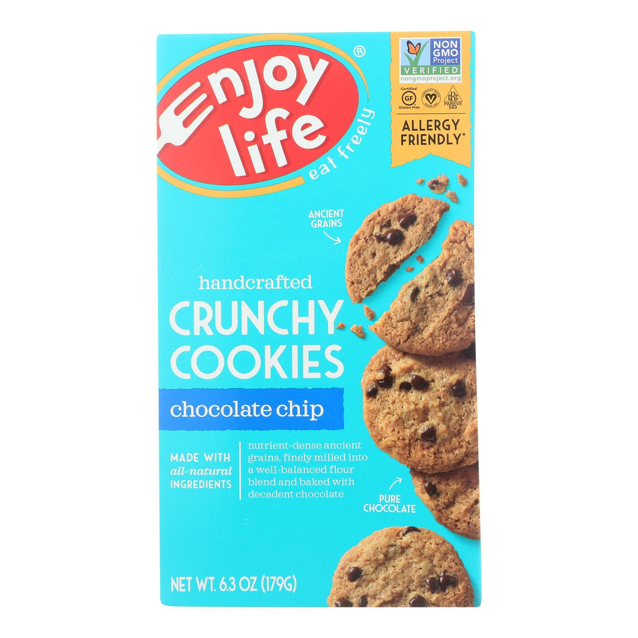 Enjoy Life Cookie Crunchy Chocolate Chip Gluten Free 6.3 Oz