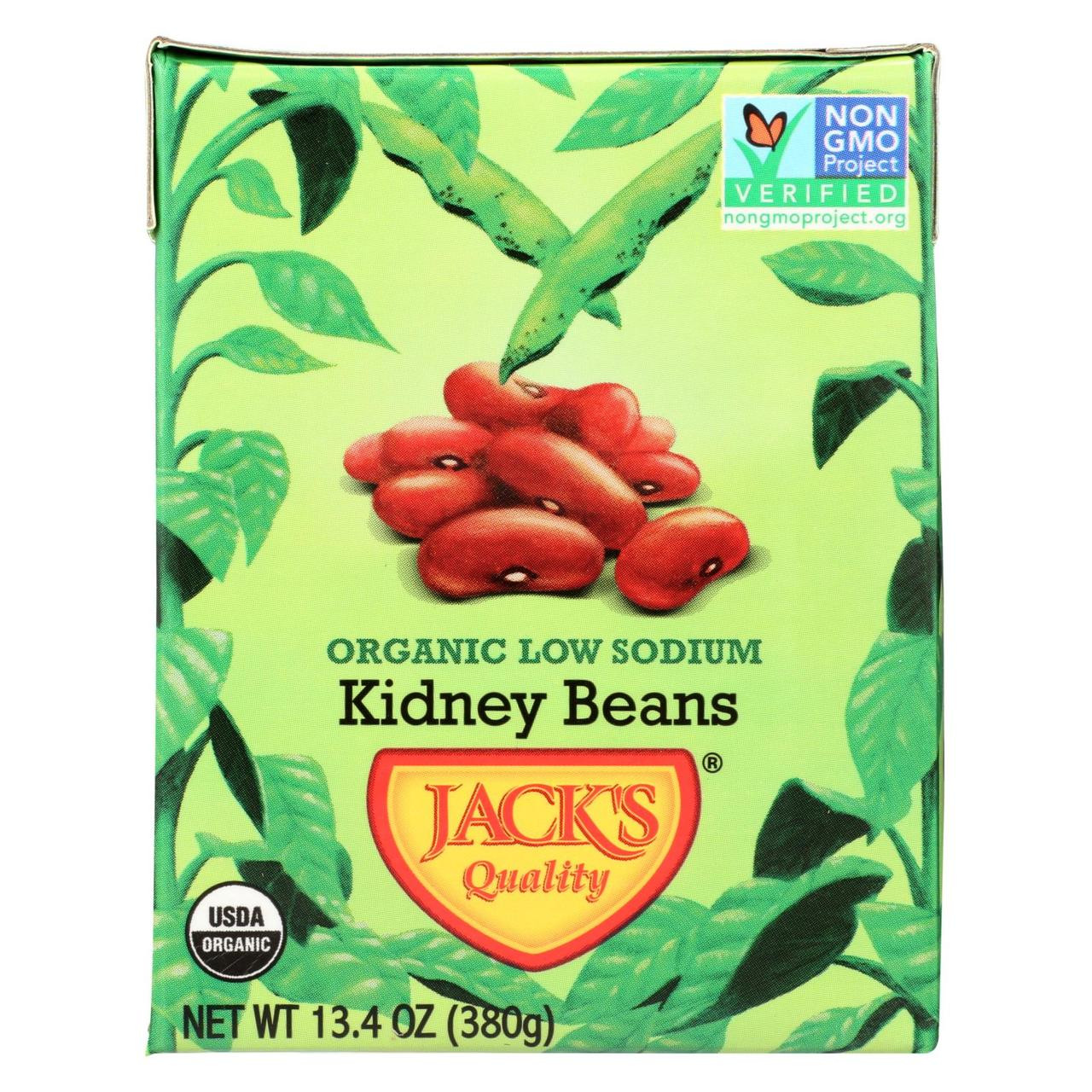 Jack's Quality Organic Garbanzo Beans Low Sodium Case Of 8 13.4 Oz