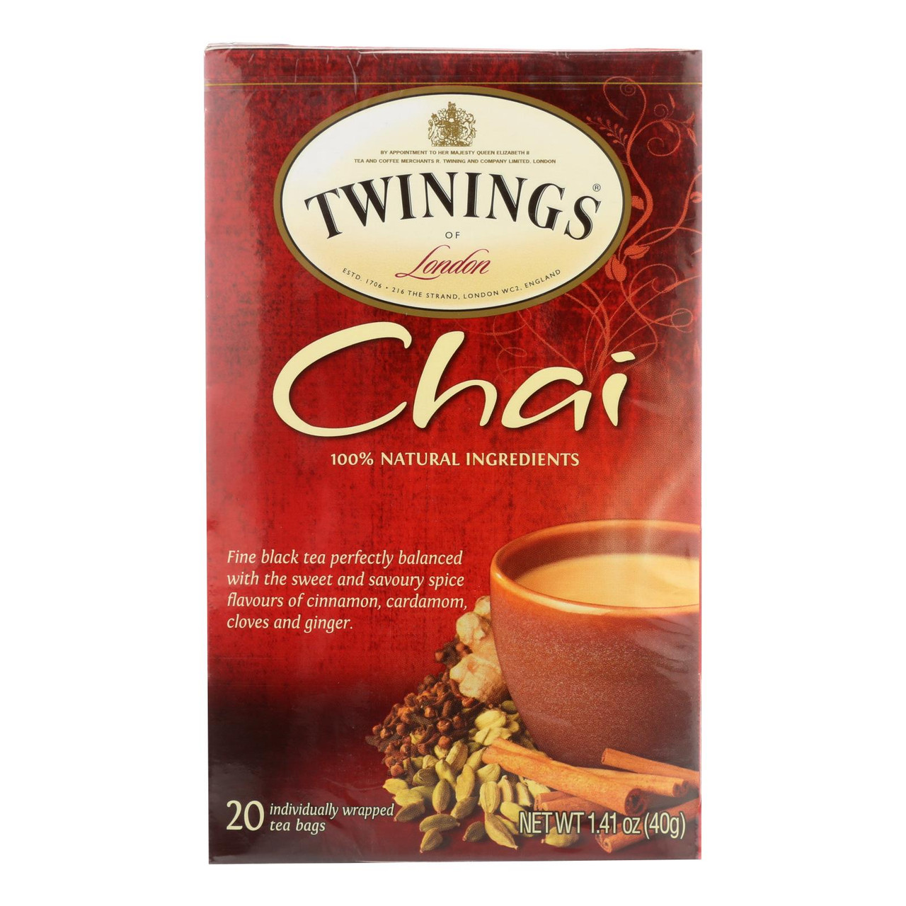 Equal Exchange Organic Chai Tea Chai Tea Case Of 6 20 Bags