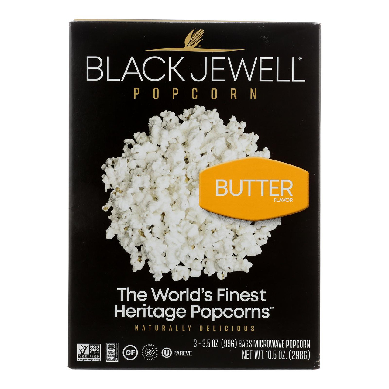 Black Jewell Microwave Popcorn Natural Case Of 6 10.5 Oz.
