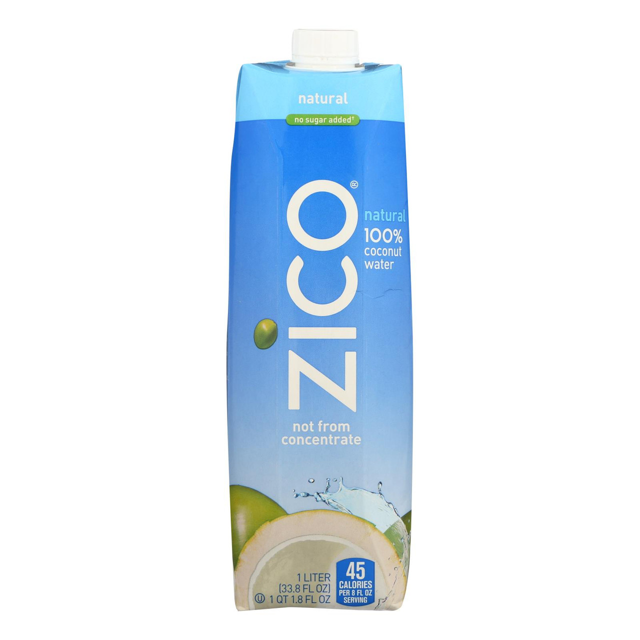 Zico Coconut Water Coconut Water Natural Case Of 12 1 Liter