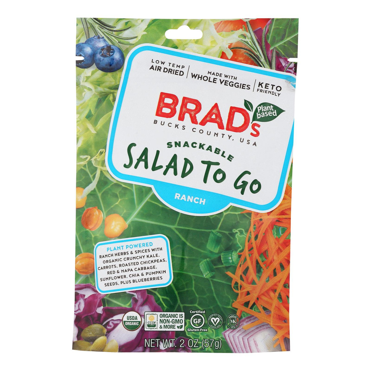 Brad's Plant Based Crunchy Kale Cheeze It Up Case Of 12 2 Oz.