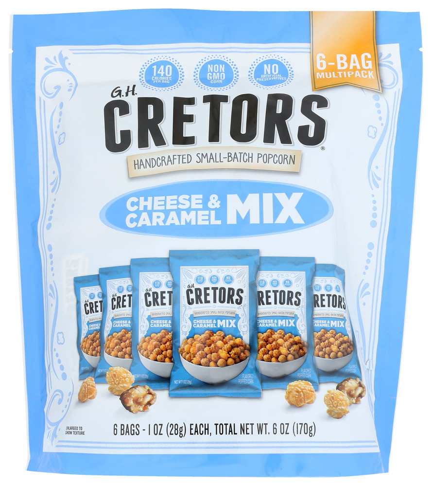G.H. Cretors The Mix Popcorn - Caramel & Cheddar Cheese Blend (12 Pack Of 7.5-Ounce Bags)