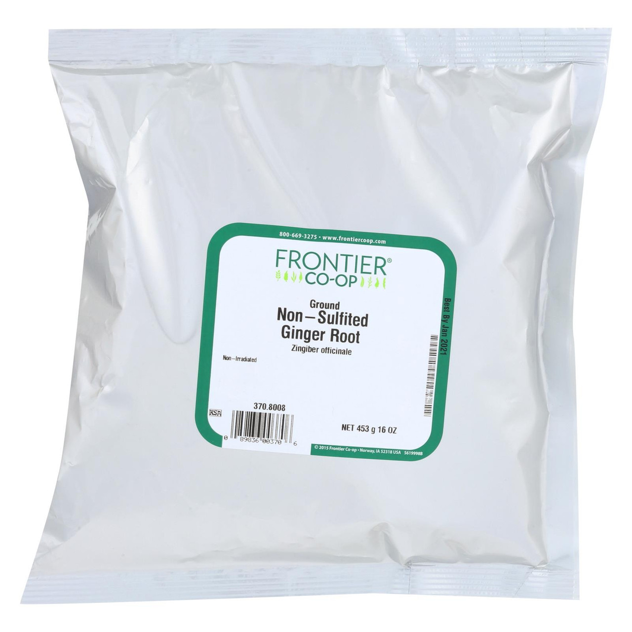 Frontier Herb Ginger Root Powder Ground Bulk 1 Lb