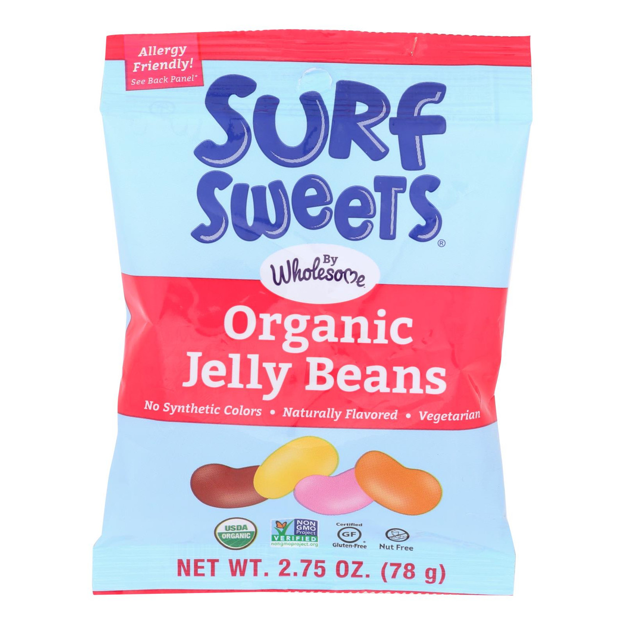 Surf Sweets Organic Jelly Beans Case Of 12 2.75 Oz.