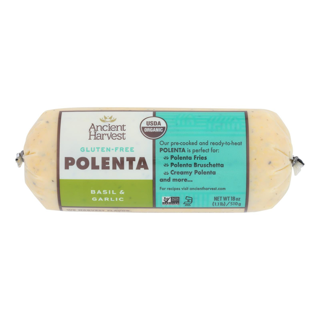 Food Merchants Organic Polenta Basil Garlic Case Of 12 18 Oz