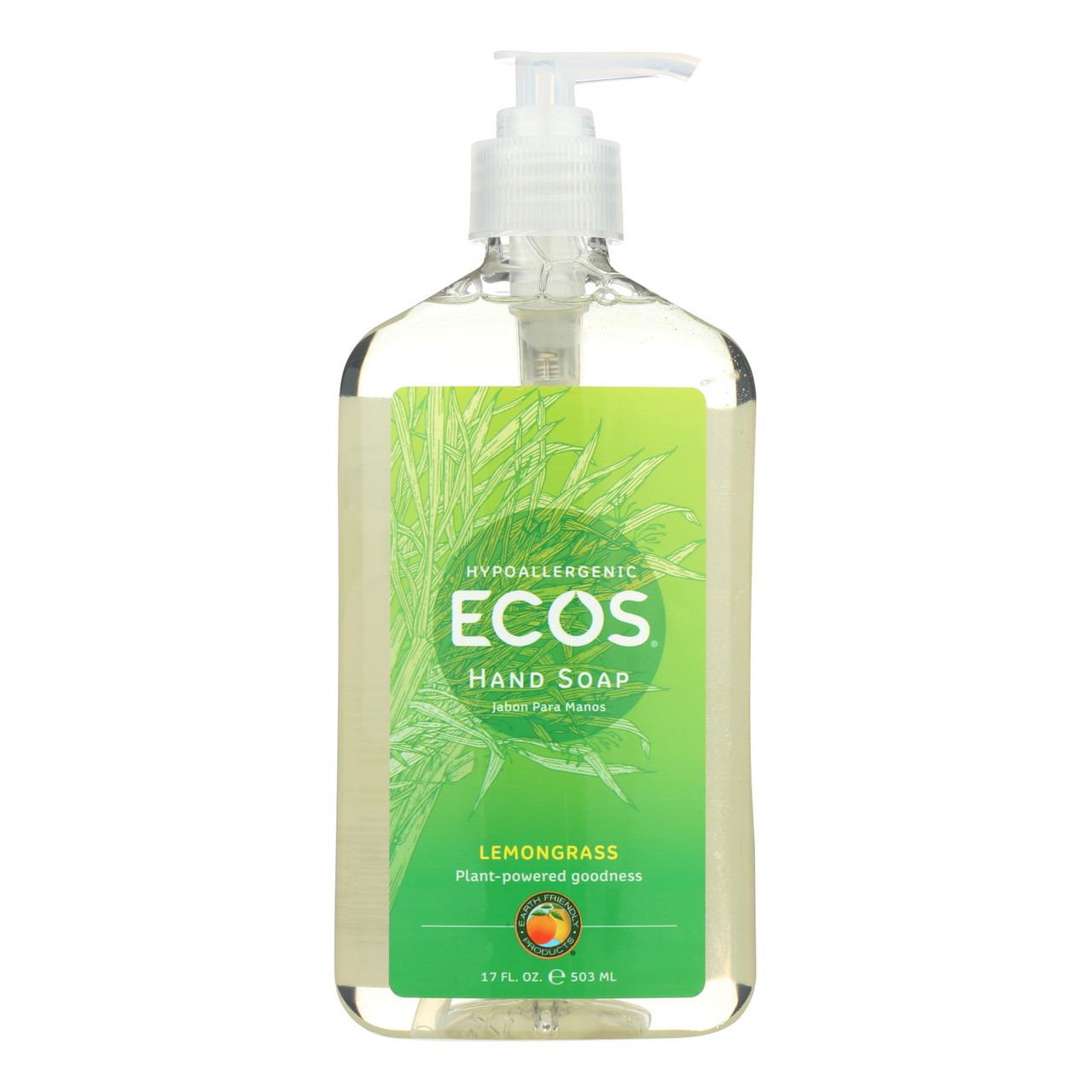 Earth Friendly Hand Soap Lemongrass Case Of 6 17 Fl Oz.