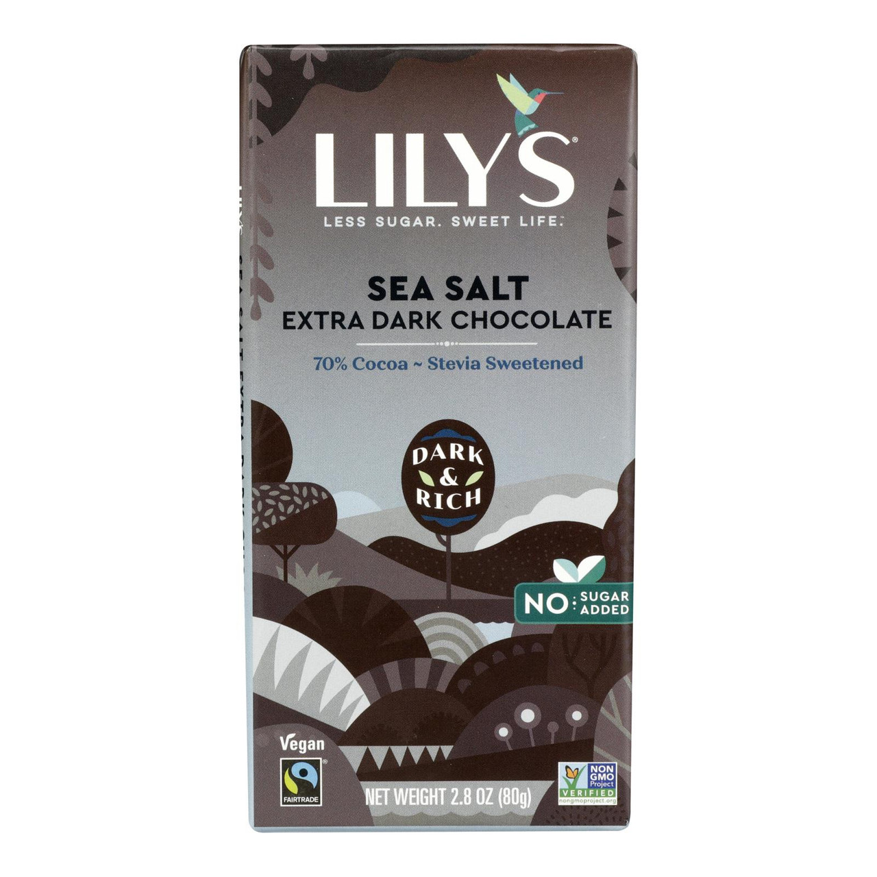 Lily's Sweets Chocolate Bar Dark Crispy Rice 85g