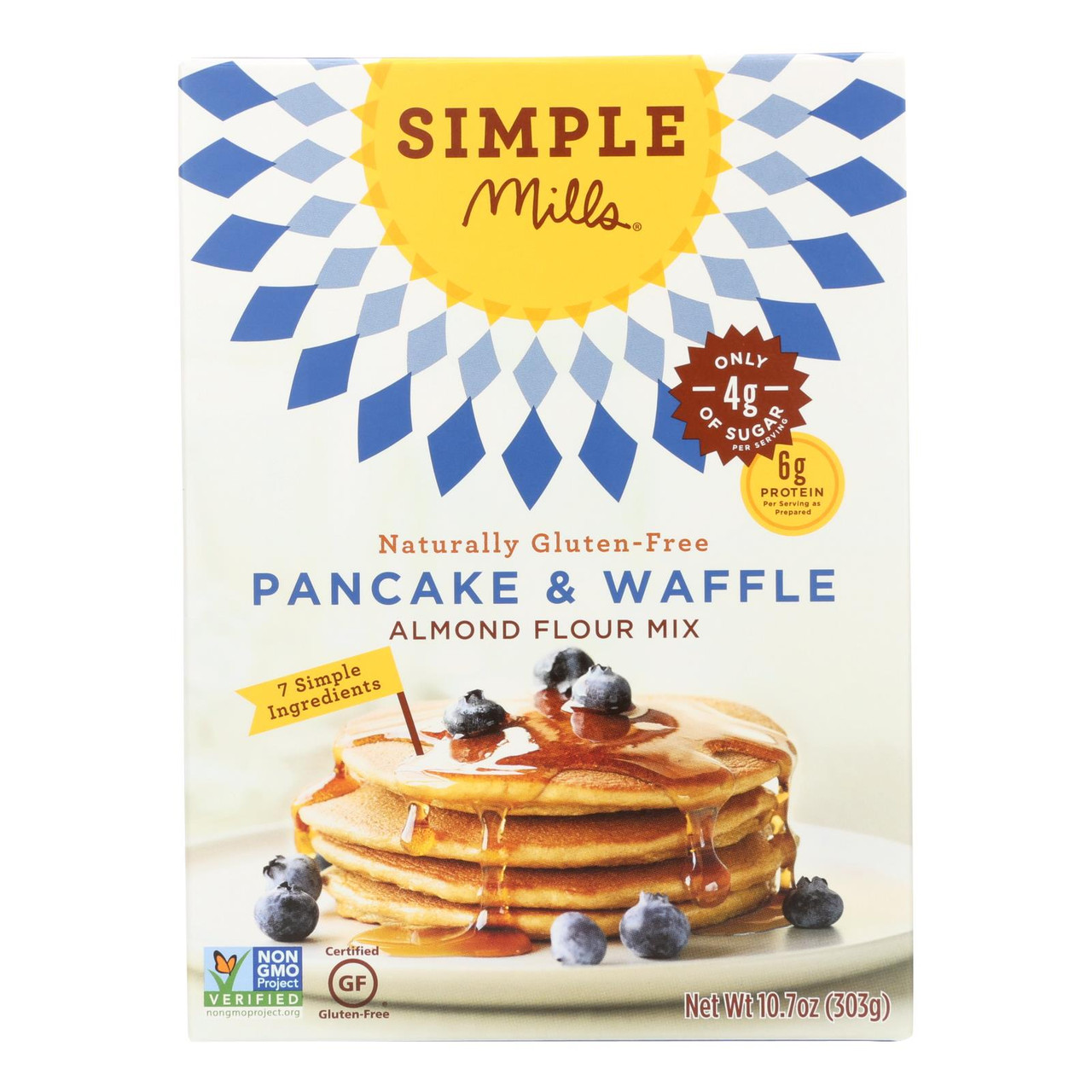 Simple Mills Almond Flour Pancake And Waffle Mix Case Of