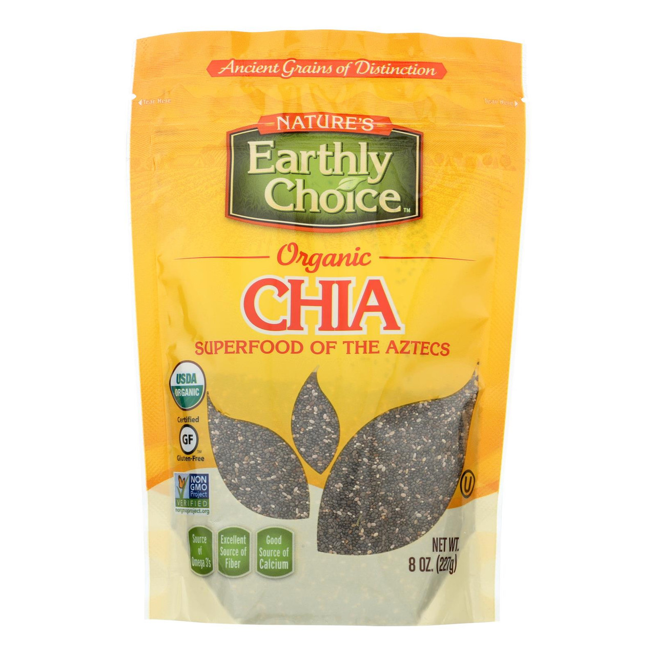 Nature's Earthly Choice Chia Seeds - Case Of 6 - 8 Oz.