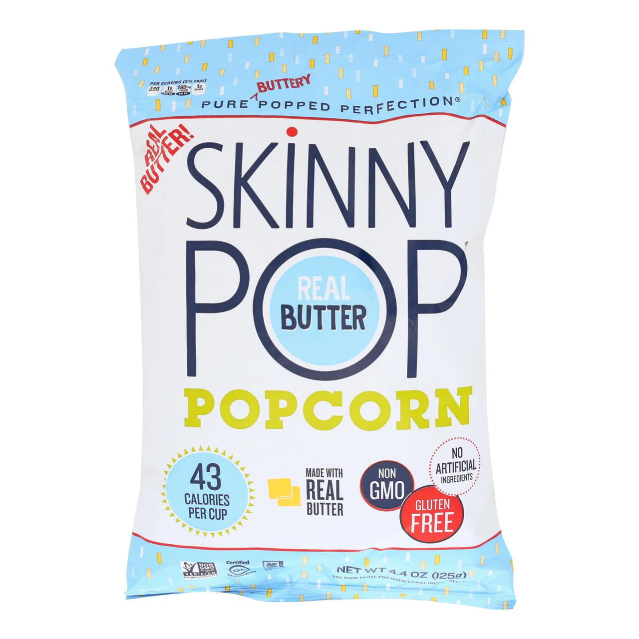 Skinnypop Popcorn Skinny Pop - Naturally Sweet - Case Of 12 - 4.4 Oz.
