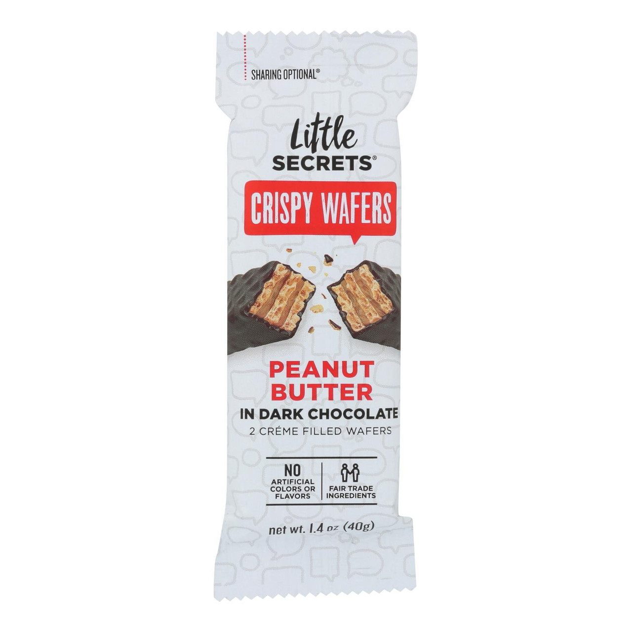 Little Secrets Crispy Wafers, Dark Chocolate with Sea Salt, Mini - 10 wafers, 3.5 oz