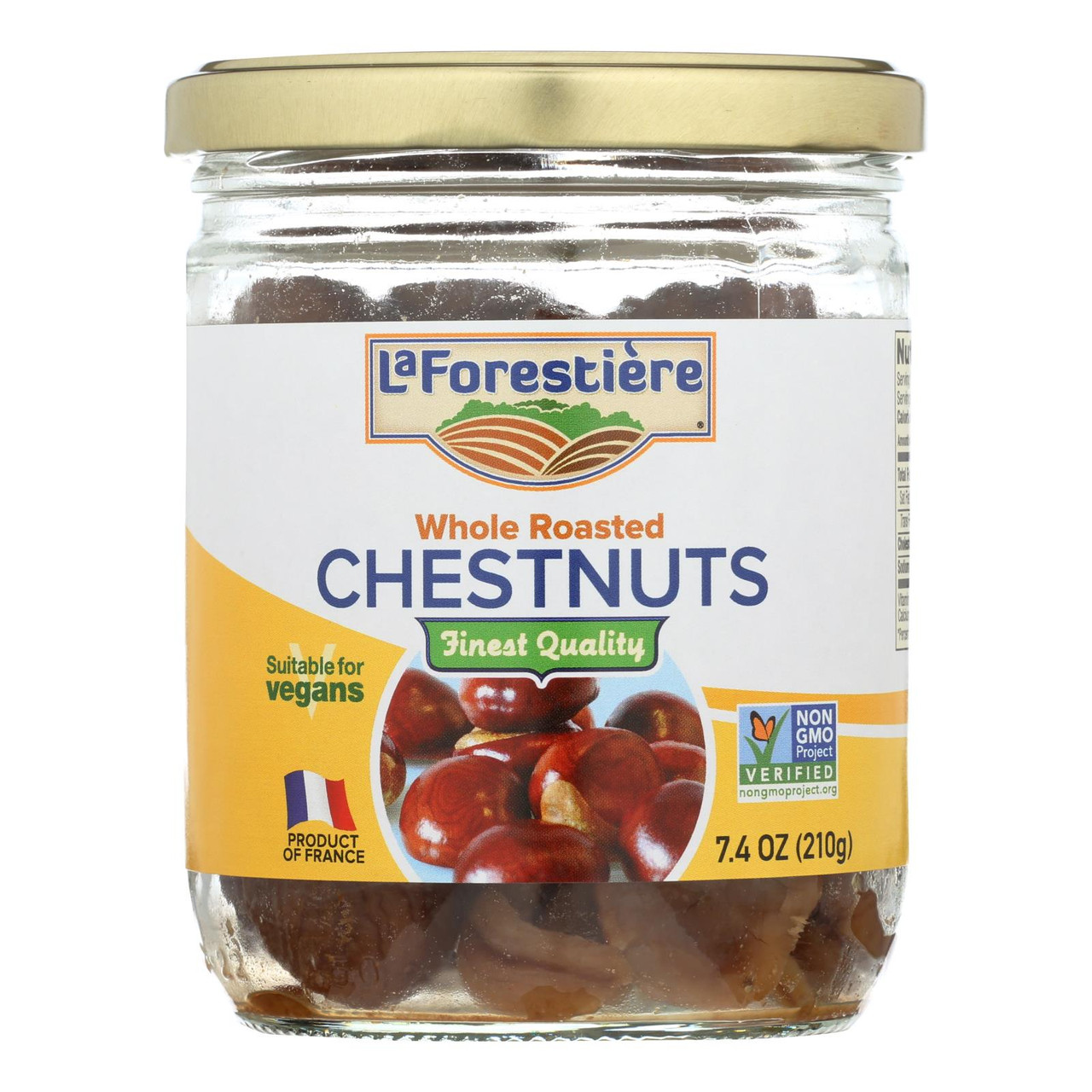 La Forestiere's Whole Roasted Chestnuts - Case Of 12 - 7.4 Oz