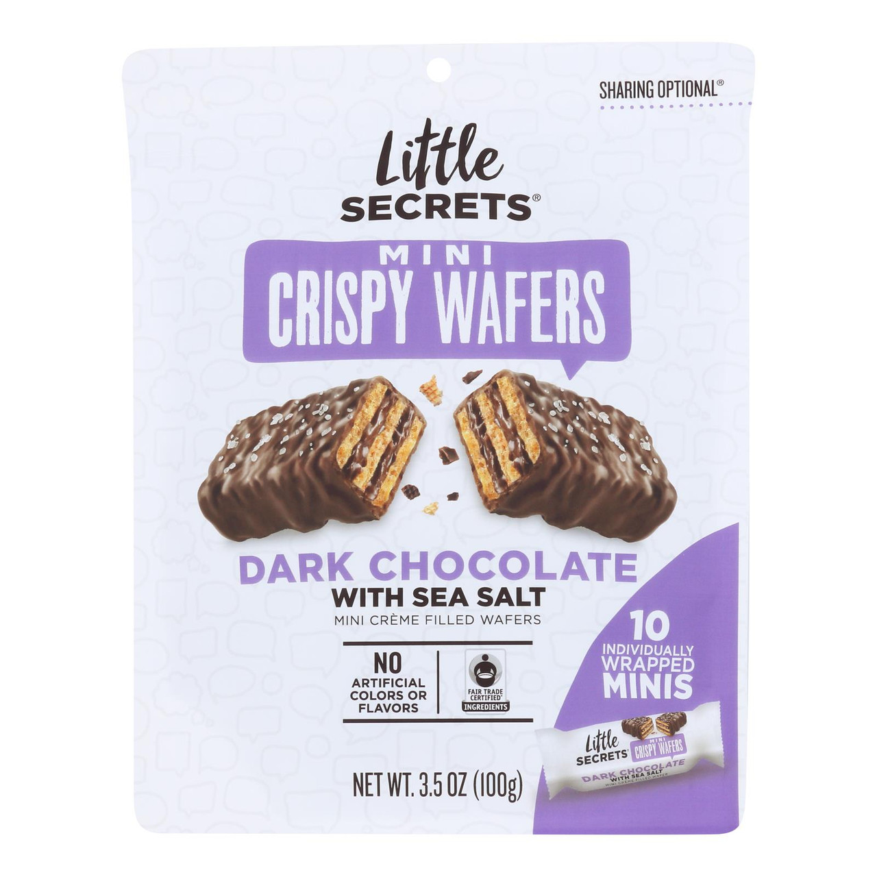 Little Secrets Crispy Wafer - Dark Chocolate With Sea Salt - Case