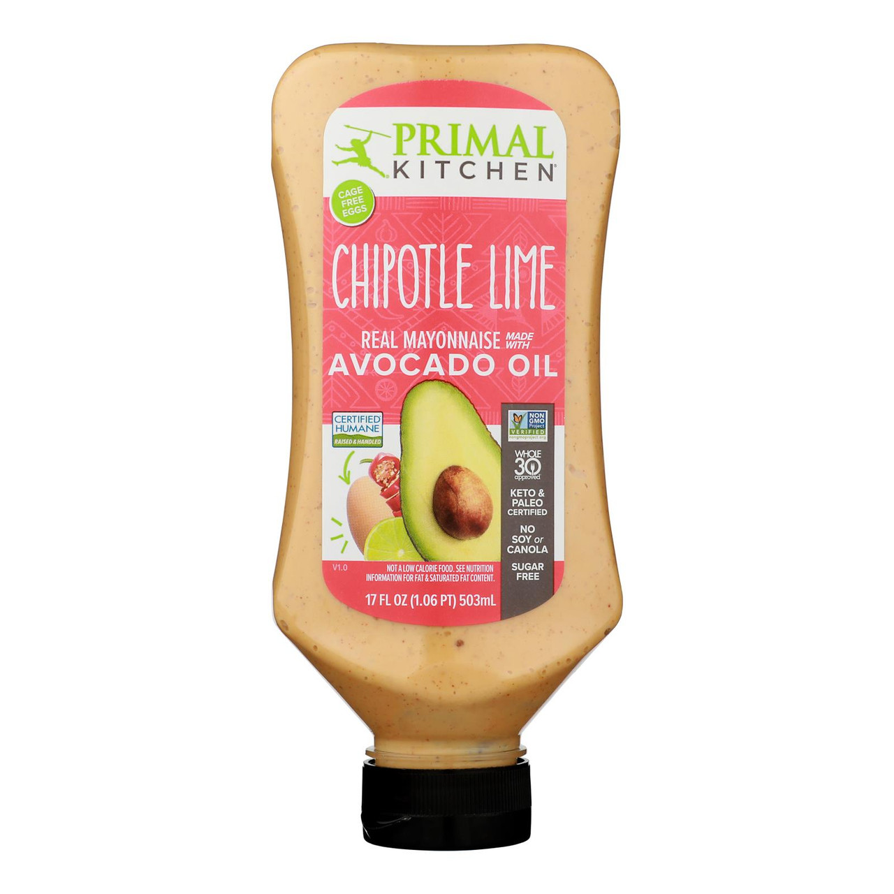 Primal Kitchen Mayo Chipotle Lime,12 oz (Pack of 6)