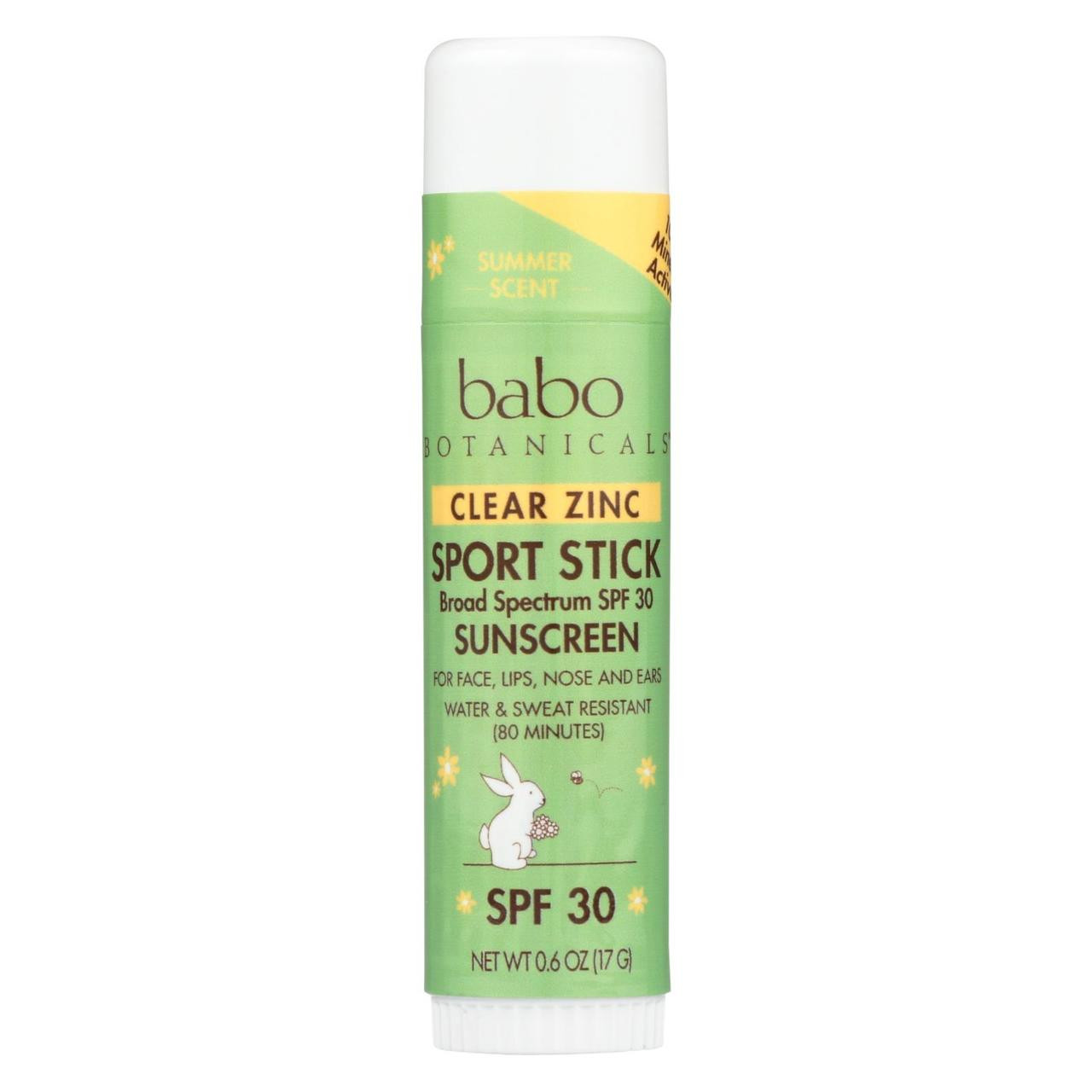 babo botanicals clear zinc sport stick