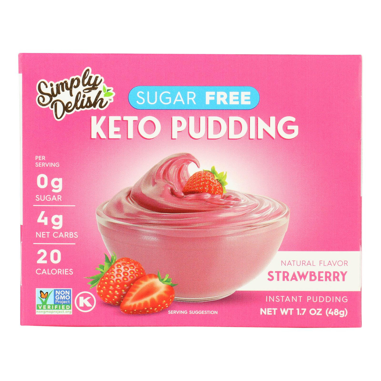 Simply Delish - Pudding Mix Strawberry - Case Of 6-1.7 Oz - Pure