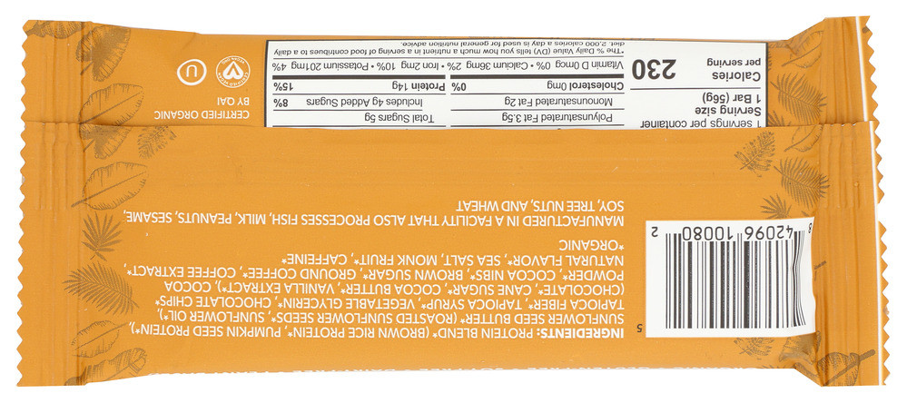 Aloha Bar Protein Choc Espresso - Case of 12 - 1.980 OZ - Pure
