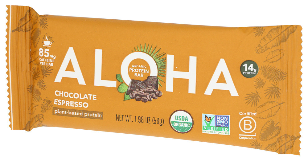Aloha Bar Protein Choc Espresso - Case of 12 - 1.980 OZ - Pure