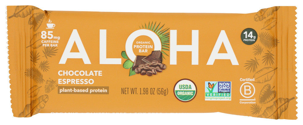 Aloha Bar Protein Choc Espresso - Case of 12 - 1.980 OZ - Pure