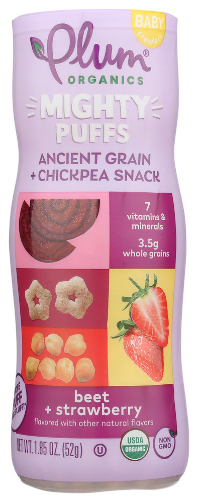 Yogurt Melts Plum Organics Mighty Puffs Organic Baby Snacks