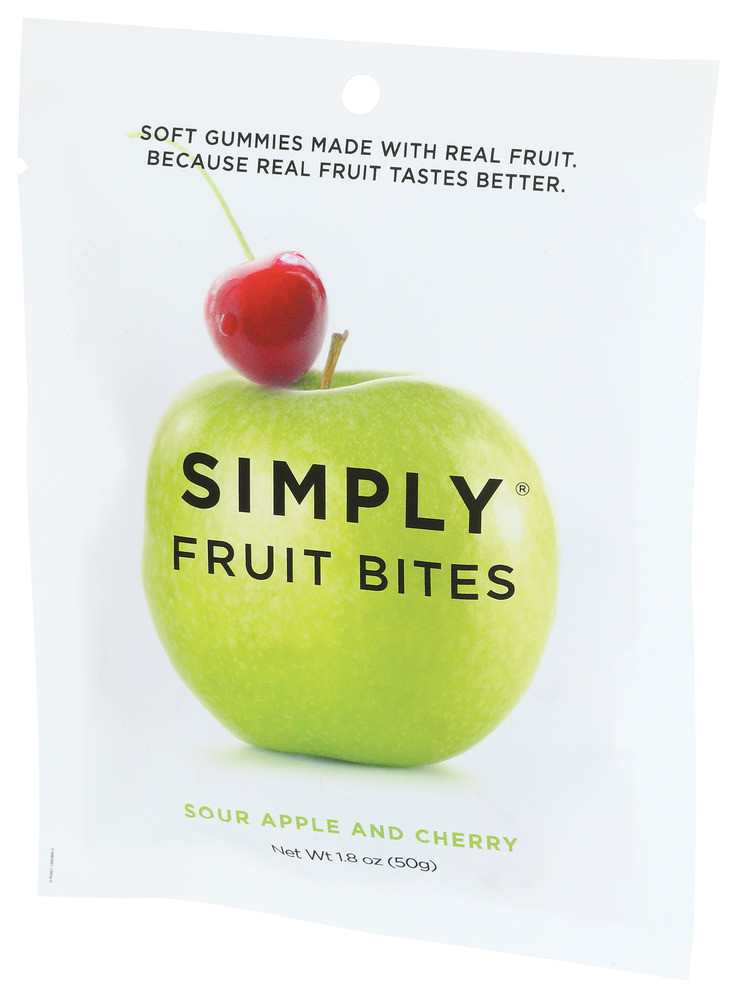 Simply Fruit Sour Apple Cherry - Case of 8 - 1.800 OZ - Pure
