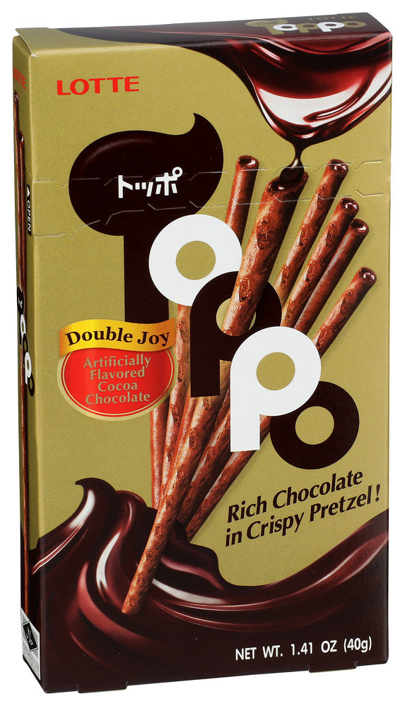 Lotte Prtzl Stk Cocoa Choc Topo - Case of 10 - 1.410 OZ - Pure