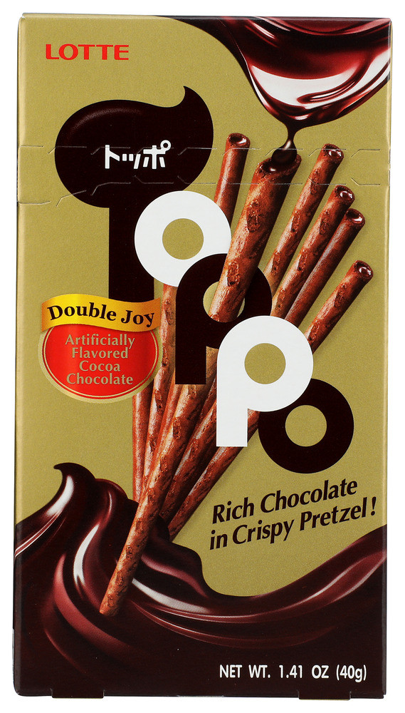 Lotte Prtzl Stk Cocoa Choc Topo - Case of 10 - 1.410 OZ - Pure