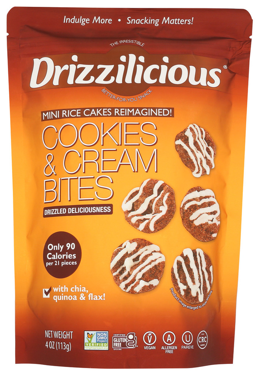 Drizzilicious Rice Cake Mini Ckie & Crm - Case of 6 - 4.000