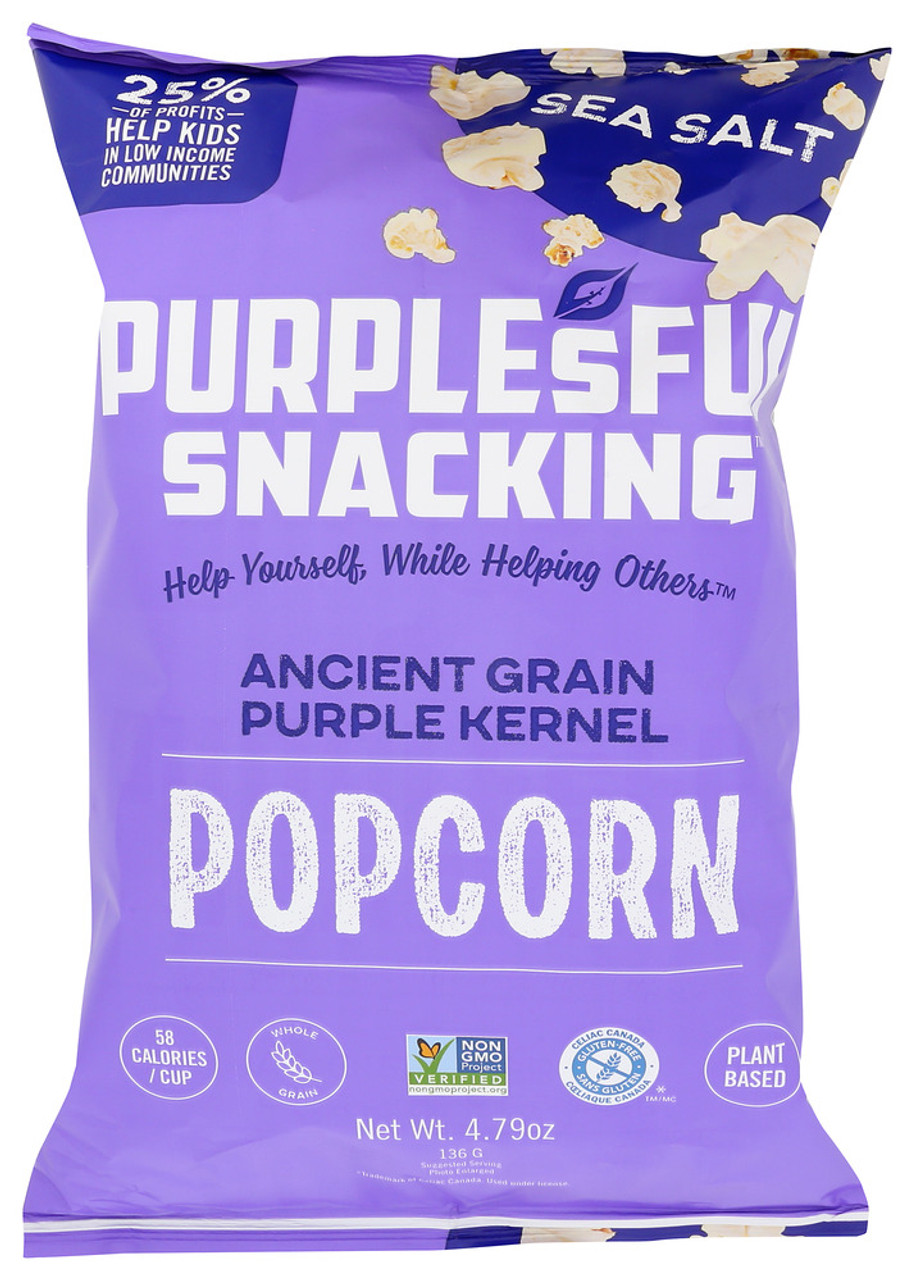 Purplesful Popcorn Sea Salt - Case of 9 - 4.790 OZ - Pure
