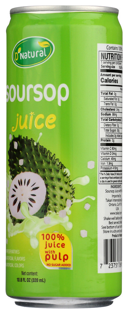 Dnatural Juice Soursop - Case of 12 - 10.80 FO - Pure Modern Living