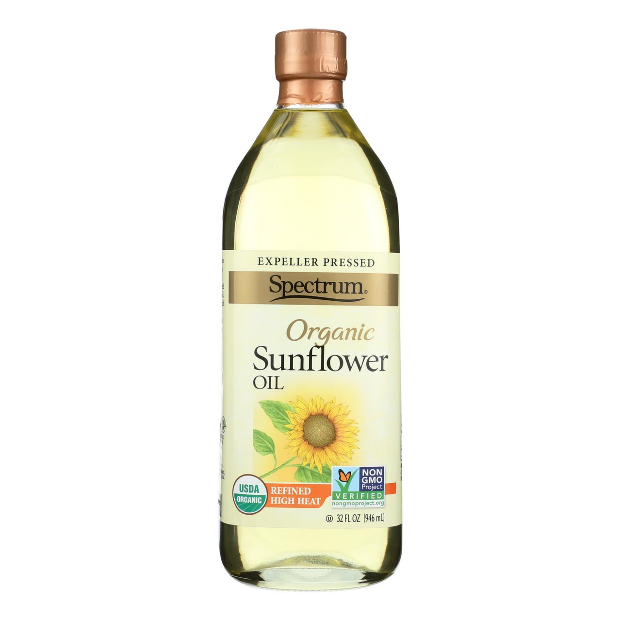 Spectrum Culinary Safflower Oil, Expeller Pressed, Refined - 32 fl oz