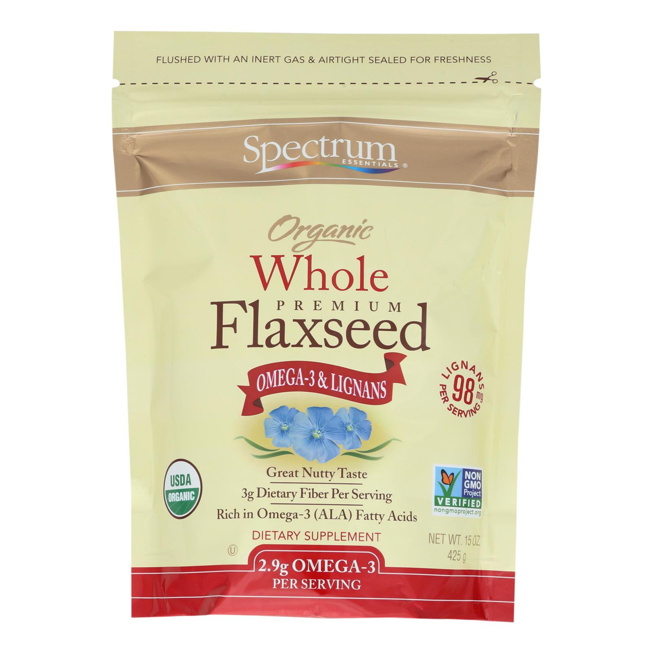 Spectrum Essentials Spectrum Essentials Organic Whole Flaxseed - 15 Oz