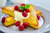 [Recipe]  Lemon Curd and Raspberry Sauce French Toast