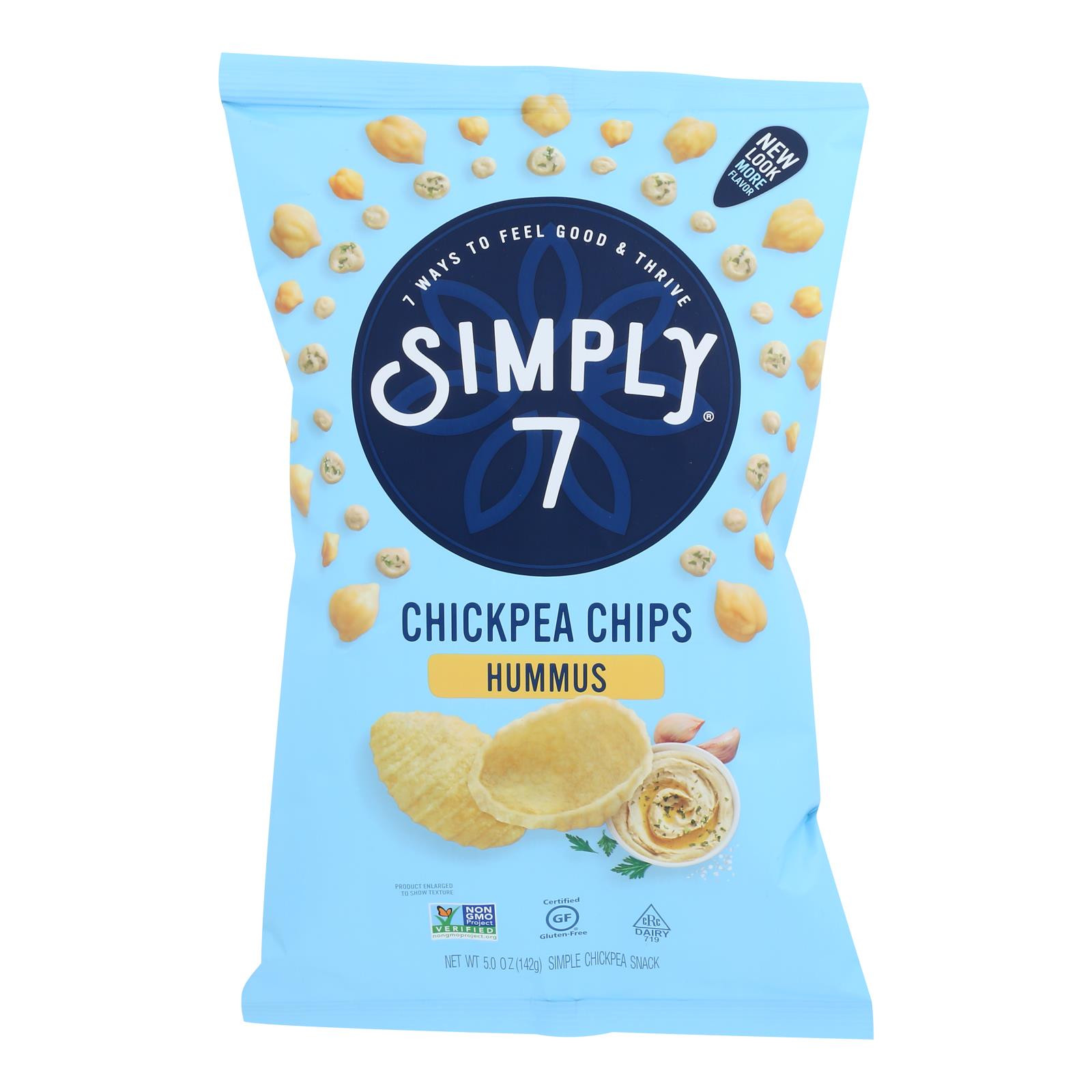 Simply 7 Lentil Chips Sea Salt Case Of 24 0.8 Oz.