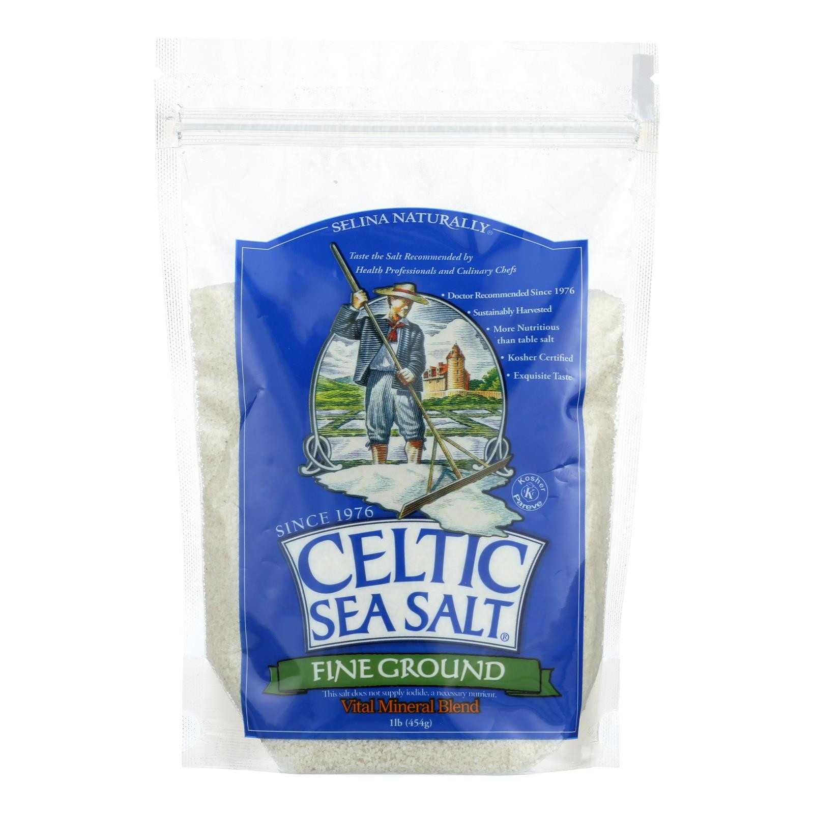 Celtic Sea Salt Reseal Bag - Light Grey - Case of 6 lbs main image 1