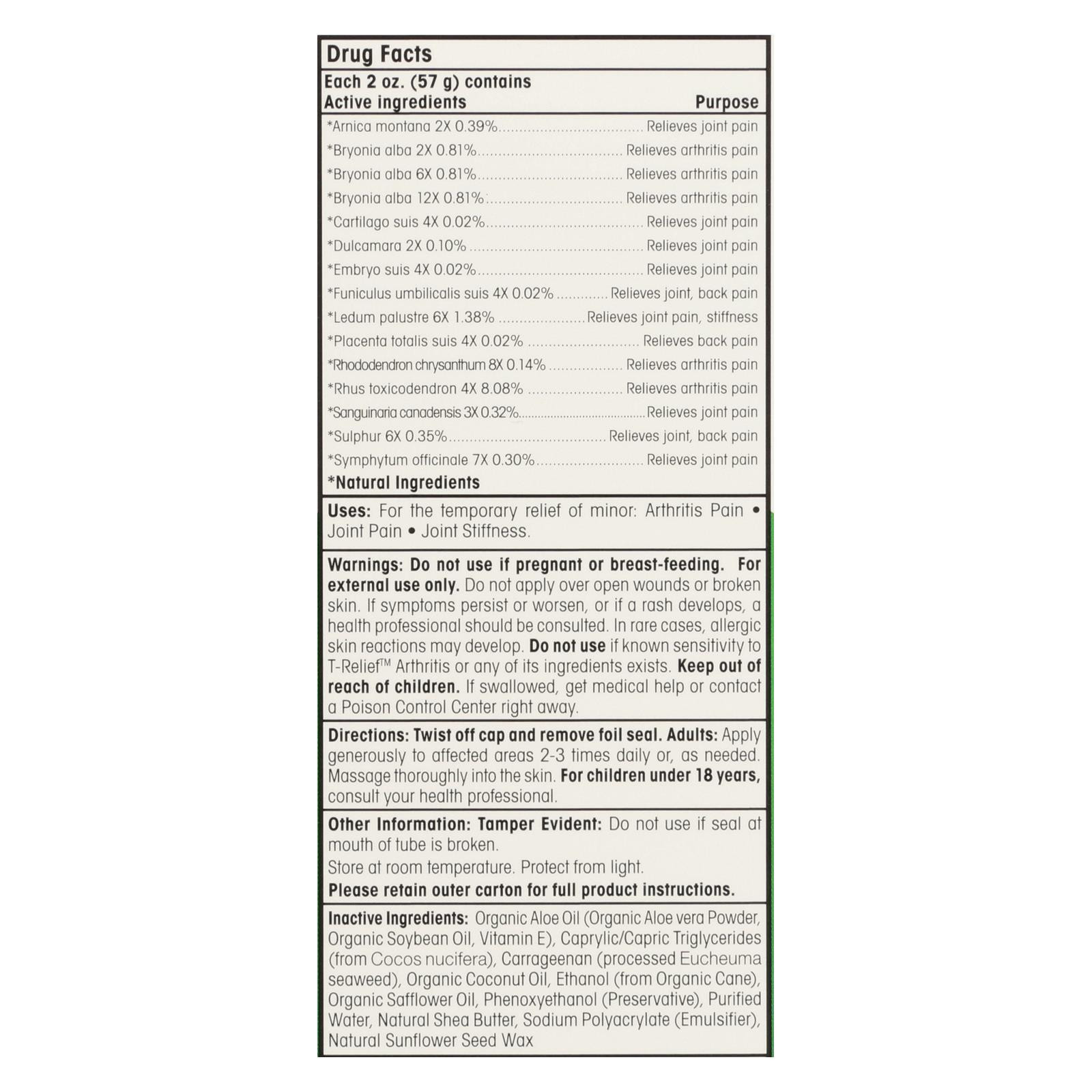 Trelief Zeel Arthritic Pain Osteoarthritis Joint Stiffness 1.76 Oz