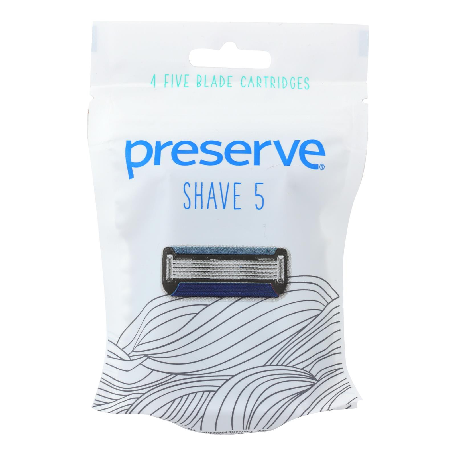 Preserve Shave 5 Razor System- 6 Pack - Assorted Colors