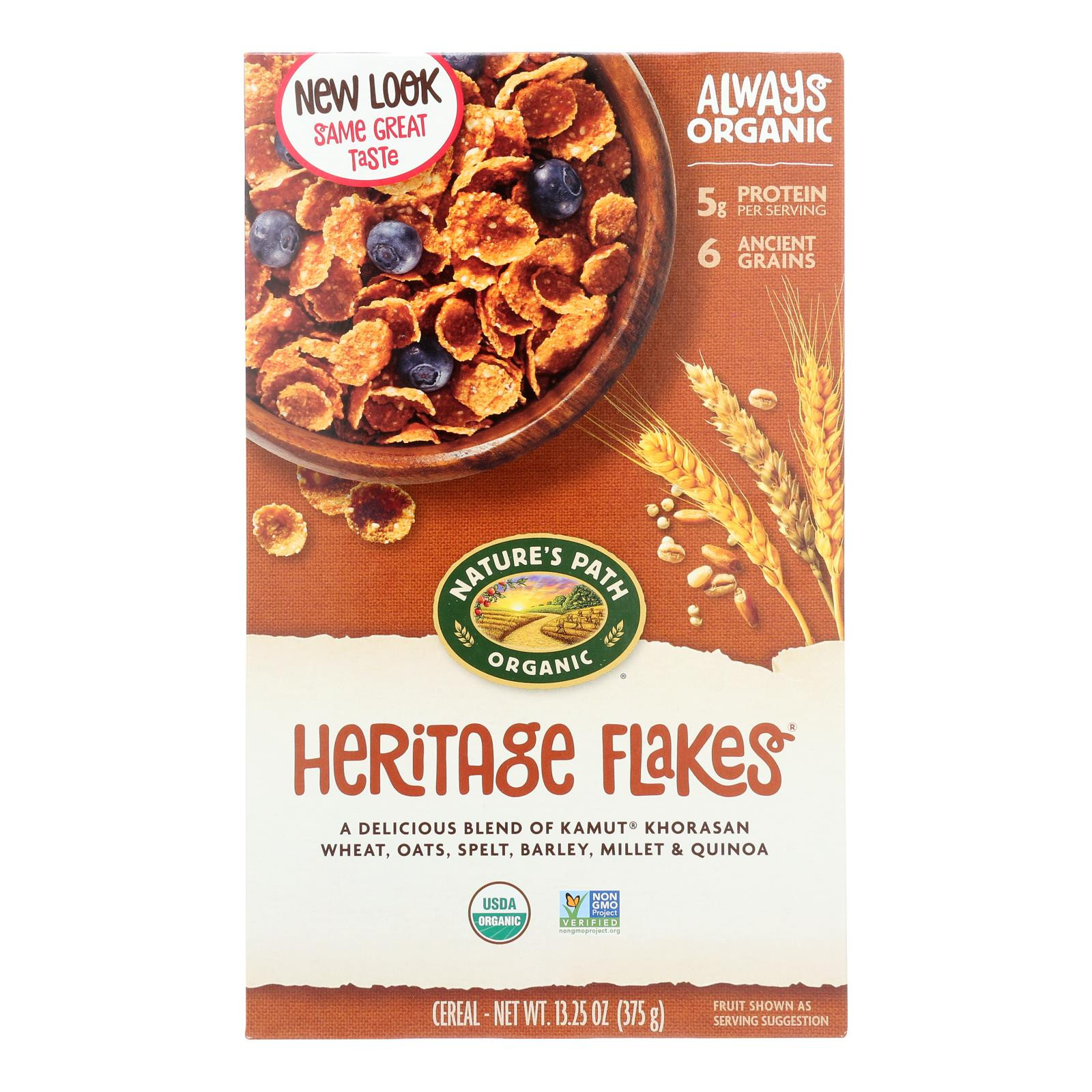 Nature's Path Organic Corn Flakes Cereal Honey'd Case Of 6 26.4 Oz.