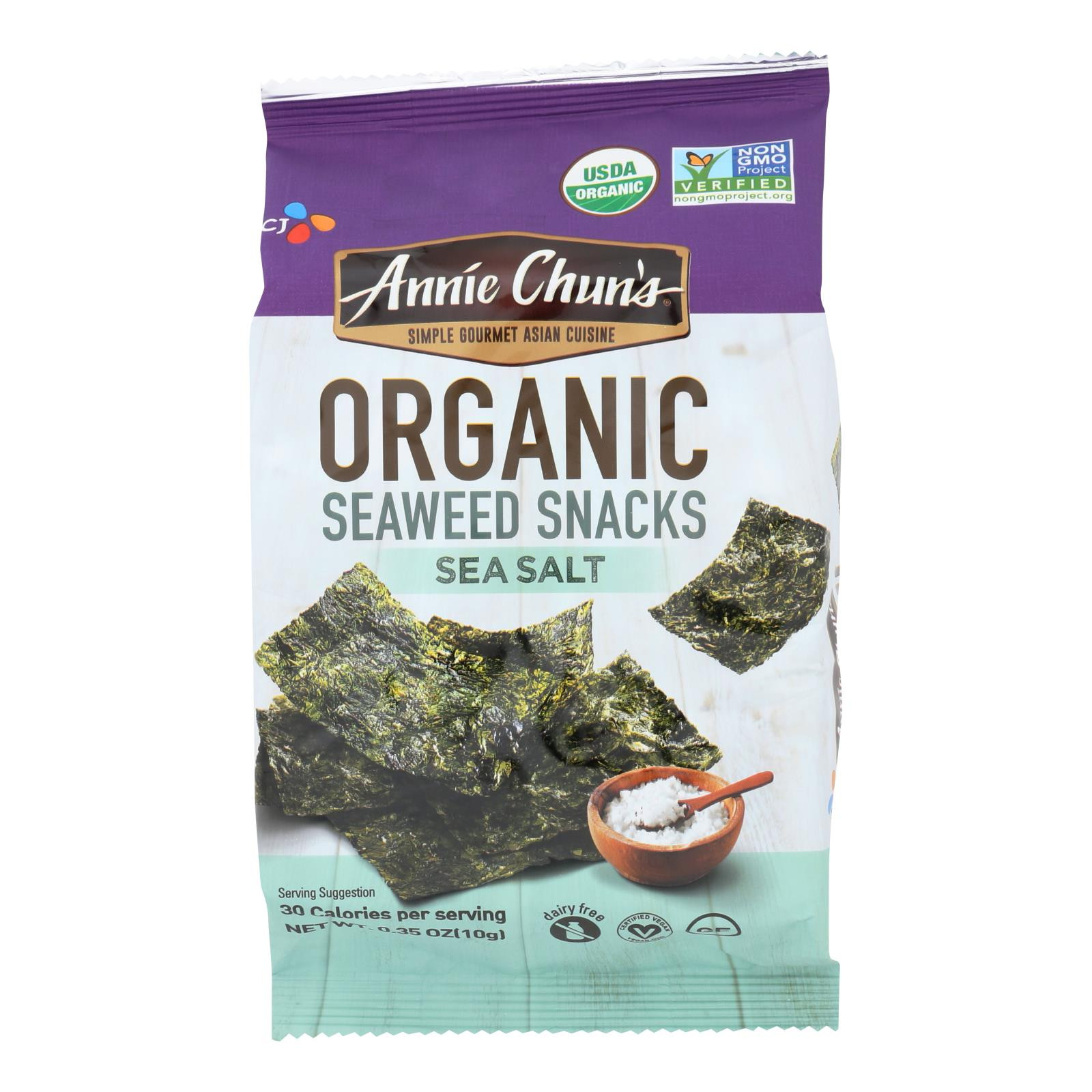 Annie Chun's Seaweed Snacks Roasted Wasabi Case Of 12 0.35 Oz.
